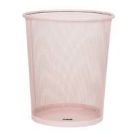 Mind Reader Garbage Round Metal Mesh Waste Basket Recycling Bin