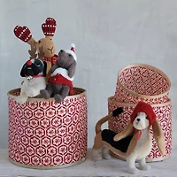 Hello Honey® 14.5" Wool Felt Bunny Tree Topper with Scarf & Gloves