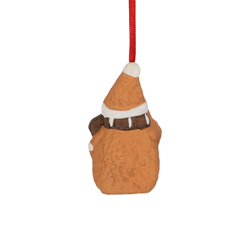 Gingerbread Snowman with Star Christmas Ornament - 2.75"