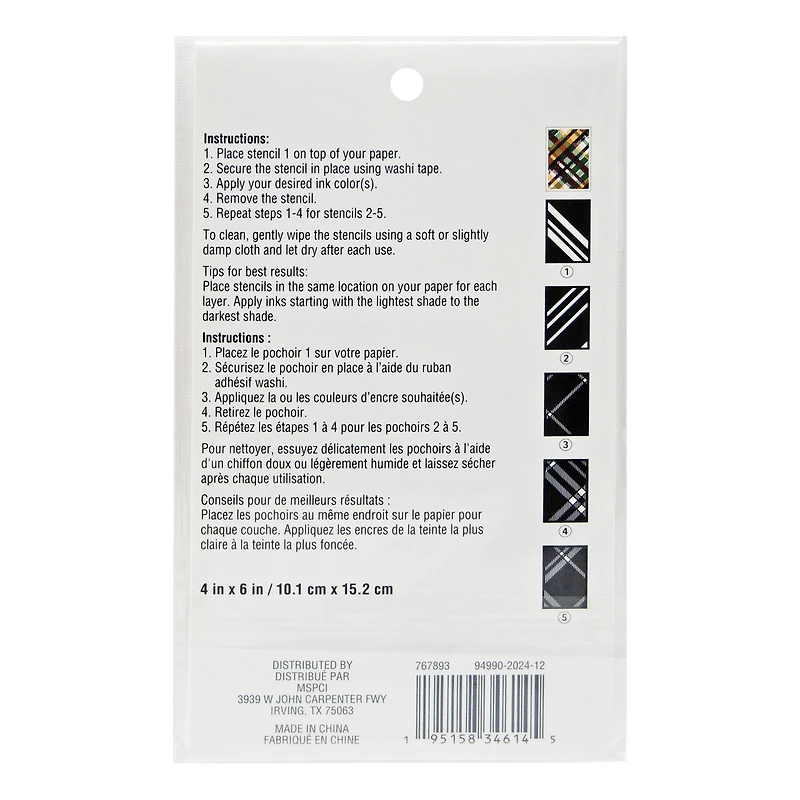 Plaid Layering Stencils by Recollections™