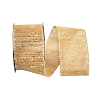 Reliant 2.5"x 10yd. Jute Wired Natural Iridescent Ribbon