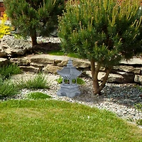 13" Solar Powered LED Pagoda Outdoor Garden Statue