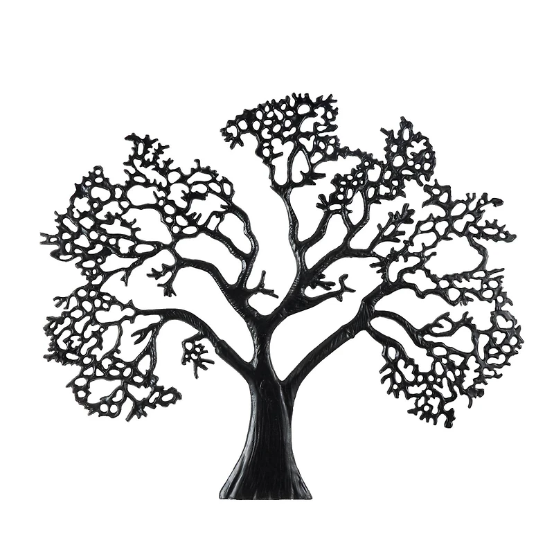 Black Aluminum Metal Tree Large Textured Wall Decor