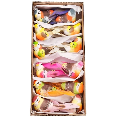 JAM Paper 3" Spring Tone Bird Floral Accessories, 12ct.