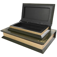 Green Wooden Sherlock Holmes Storage Faux Book Box Set