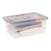 IRIS® 17qt. Clear Snap Top Storage Box with Gray Lid
