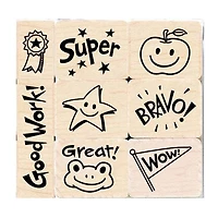 Hero Arts® Big 'n' Little Bravo Woodblock Stamps
