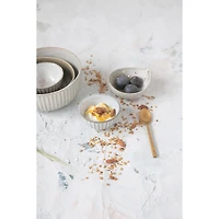 Hello Honey® 4" Reactive Glaze Stoneware Pleated Bowl Set