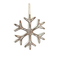 12 Pack Rustic Snowflake Ornaments