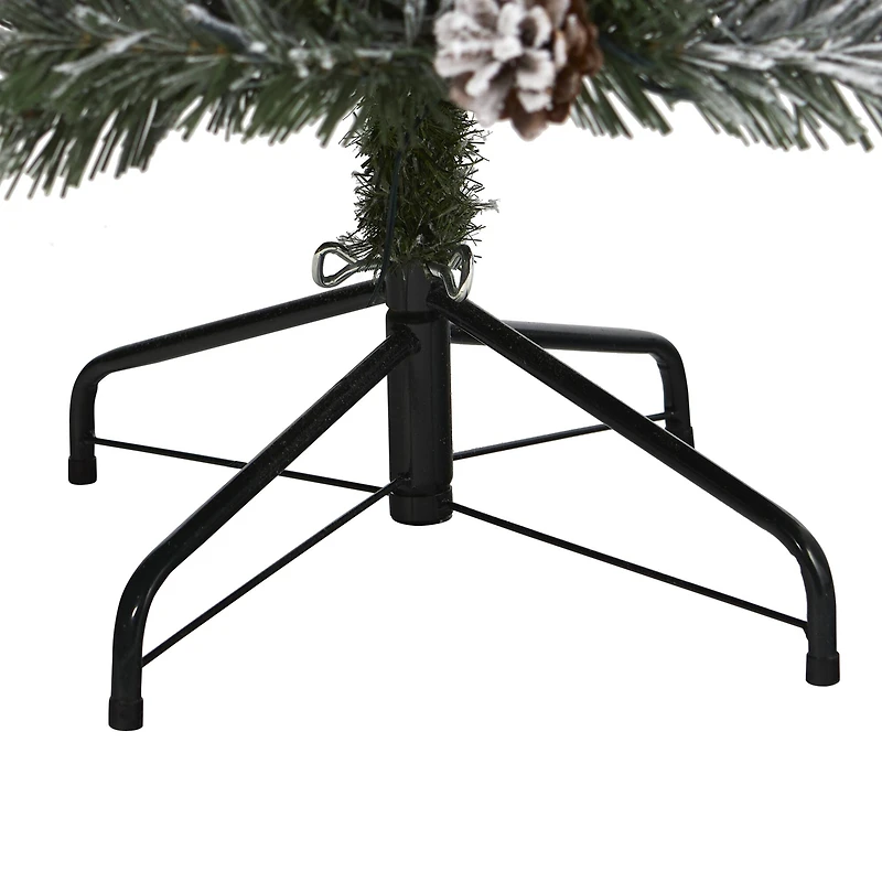 6ft. Pre-Lit White River Mountain Pine Artificial Christmas Tree, Clear LED Lights