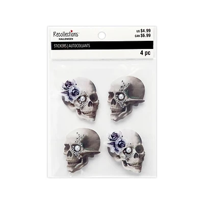 Halloween Vellum Skulls Dimensional Stickers by Recollections™