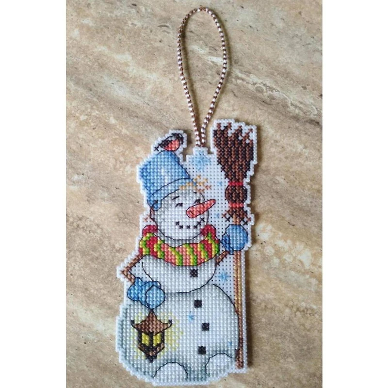 MP Studia Snowman Plastic Canvas Counted Cross Stitch Kit