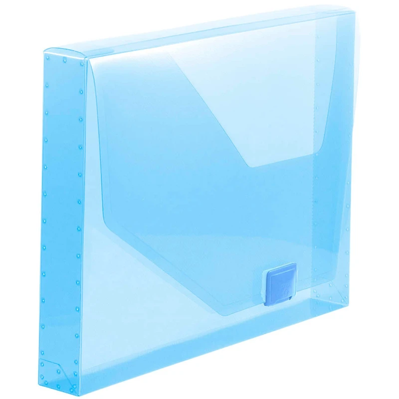 JAM Paper Blue Plastic Box Portfolio