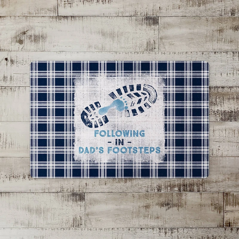 Following in Dad's Footsteps Floor Mat
