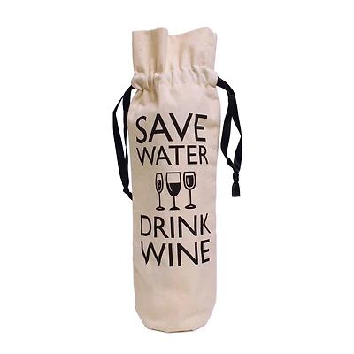 Personality Case™ Save Water Canvas Wine Bag