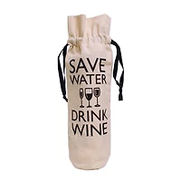 Personality Case™ Save Water Canvas Wine Bag