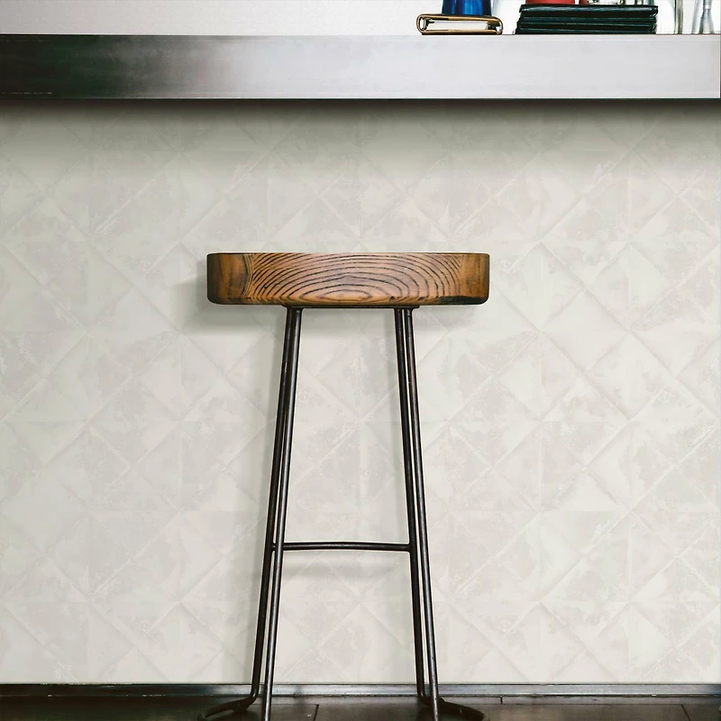 RoomMates Reclaimed Tin Diamond Peel & Stick Wallpaper