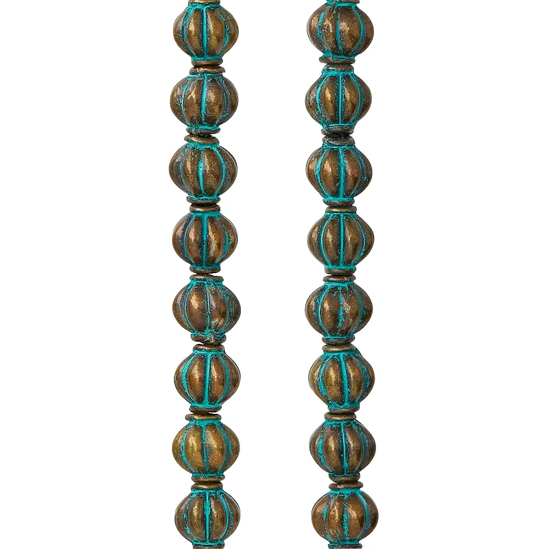 Patina Metal Lantern Beads, 8mm by Bead Landing™