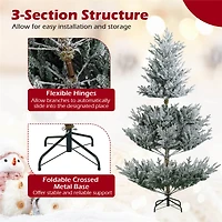 Costway 6 ft. Pre-Lit Gold Artificial Christmas Tree, Warm White LED Lights