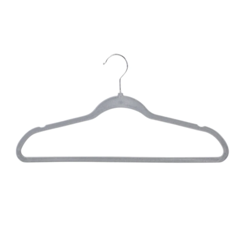 Honey Can Do Gray Slim-Profile Non-Slip Velvet Hangers, 25ct.