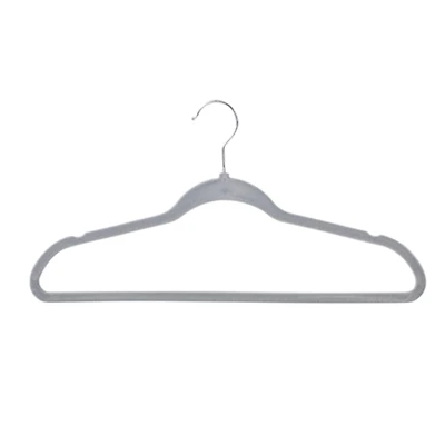 Honey Can Do Gray Slim-Profile Non-Slip Velvet Hangers, 25ct.