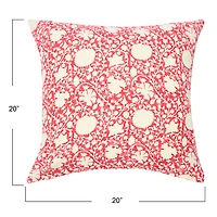 Hello Honey® Red Ivy Print Pillow Cover