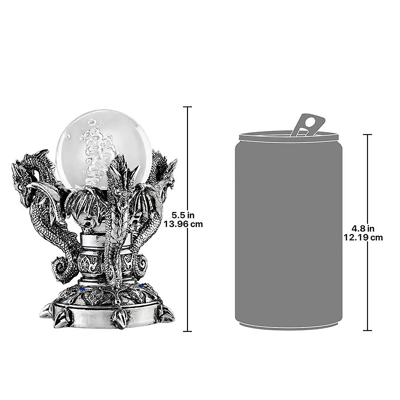 Design Toscano 5.5" Dragons of Corfu Castle Mystic Glass Globe