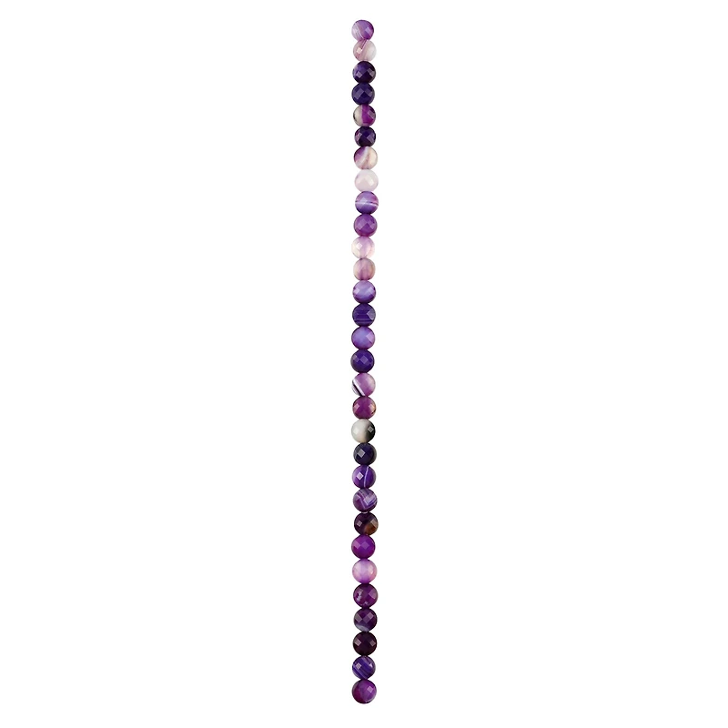 Purple Faceted Agate Coin Beads by Bead Landing