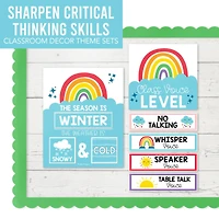 Hadley Designs Rainbow Circle Time Bulletin Board Calendar for Classroom Wall Set