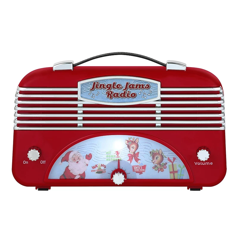 6" Red Retro Jingle Jams Radio