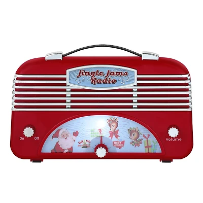 6" Red Retro Jingle Jams Radio