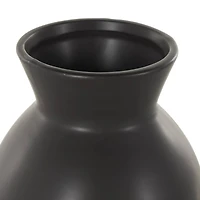 7.75" Black Ceramic Minimalistic Vase