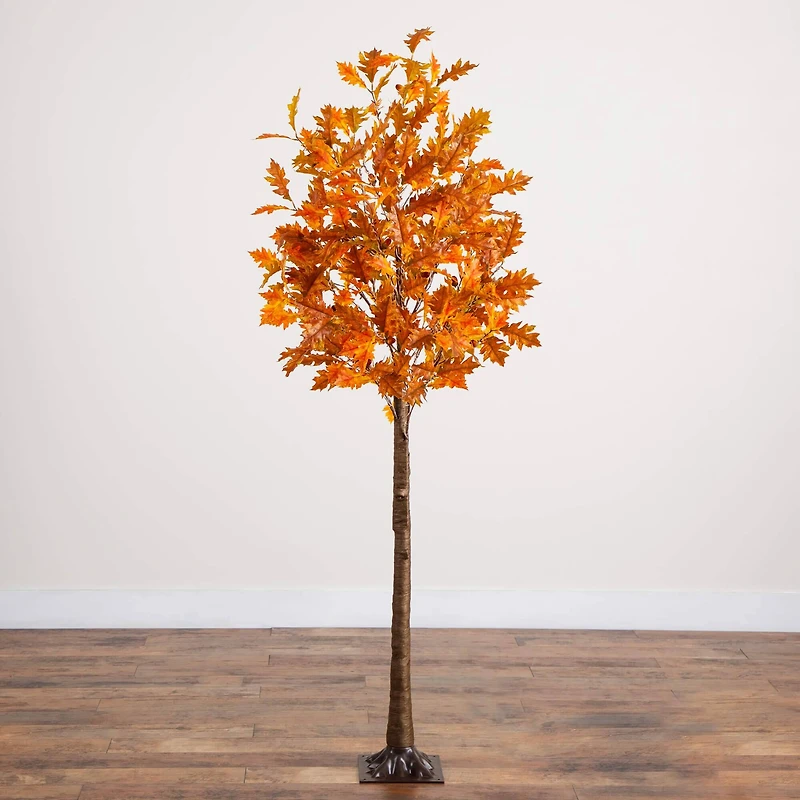 6ft. Pre-Lit Burnt Orange Autumn Maple Artificial Fall Tree with 300 Warm White LED Lights