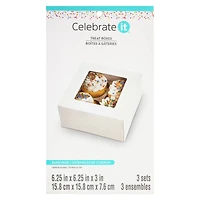 6 Packs: 3 ct. (18 total) Window Cupcake Boxes by Celebrate It®