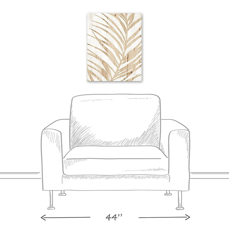 Wooden Palm 16" x 20" Canvas Wall Art