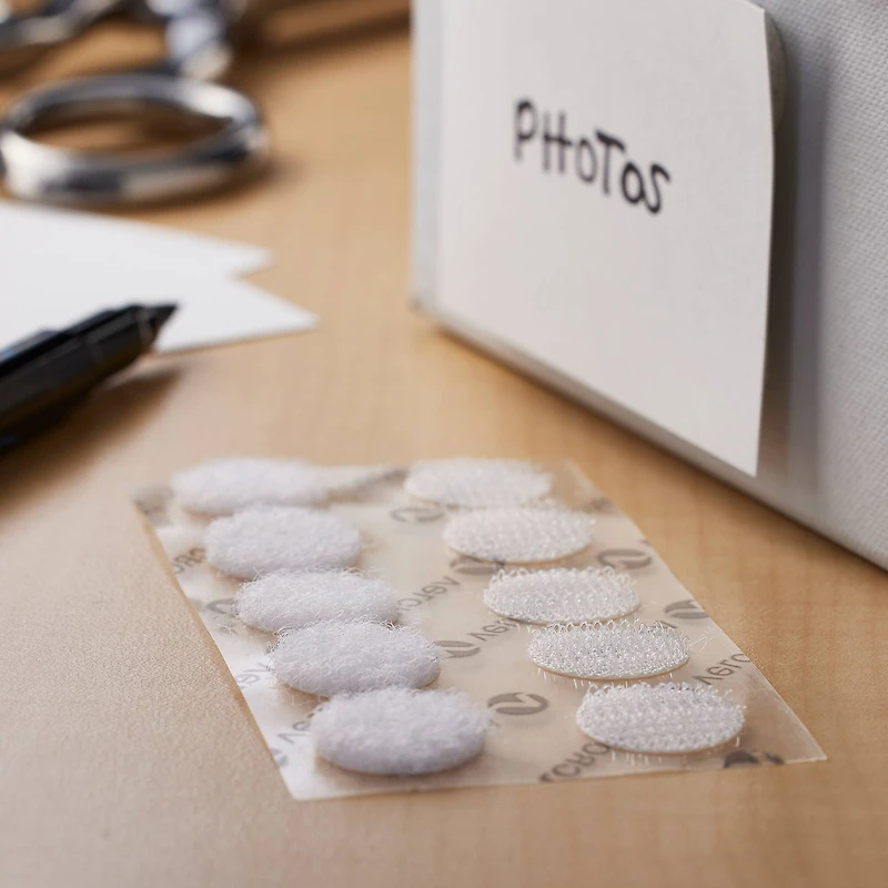 12 Packs: 15 ct. (180 total) VELCRO® Brand Sticky Back White Coins