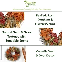26" Sorghum Harvest Autumn Artificial Wreath