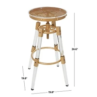 27" Gold Acrylic Bar Stool with Clear Acrylic Accents
