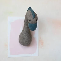 Hello Honey® Gray & Blue Wool Felt Wall Hanging Dinosaur Head Décor