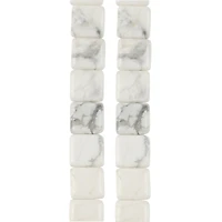 White Howlite Flat Square Beads, 10mm by Bead Landing™