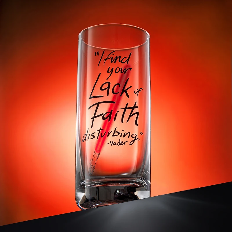 JoyJolt® Star Wars™ 14.2oz. New Hope Darth Vader Red Lightsaber Tall Drinking Glass, 2ct.