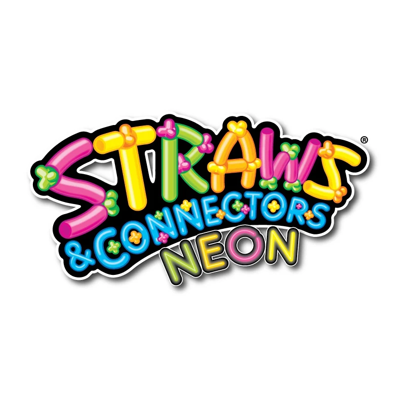 Straws & Connectors Neon - 300 Piece Set