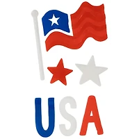 Double Sided Patriotic Celebration Gel Window Cling Set
