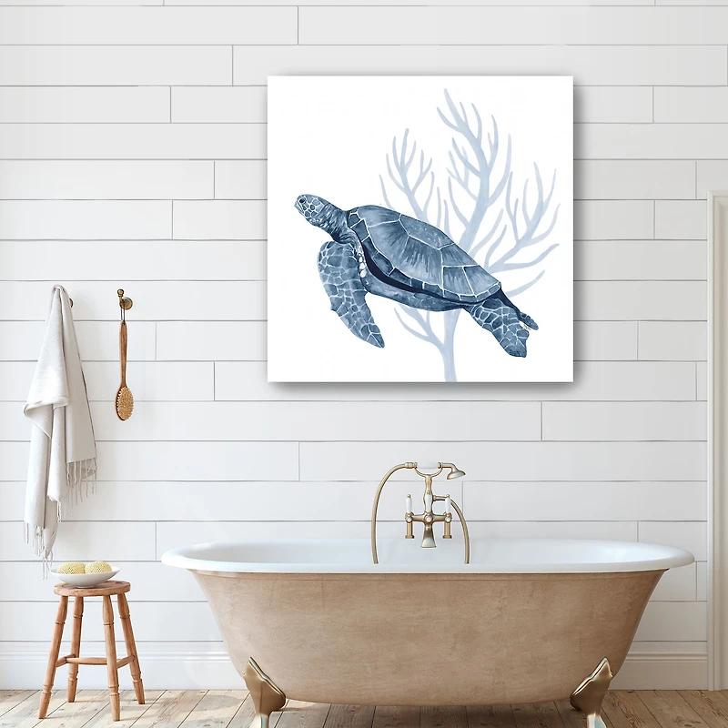 Deep Blue Sea XVIII Gold Canvas Giclee