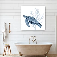 Deep Blue Sea XVIII Gold Canvas Giclee