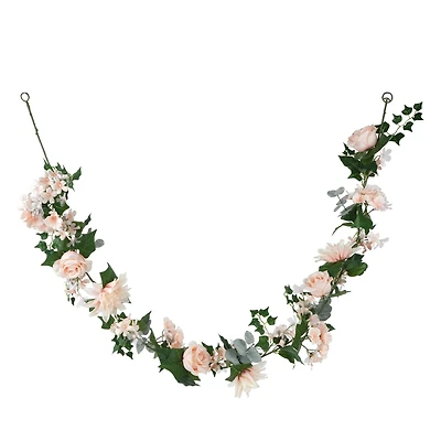 6ft. Pink Rose, Dahlia & Hydrangea Garland by Ashland®