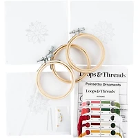 2.5" Poinsettia Ornaments Embroidery Kit by Loops & Threads®