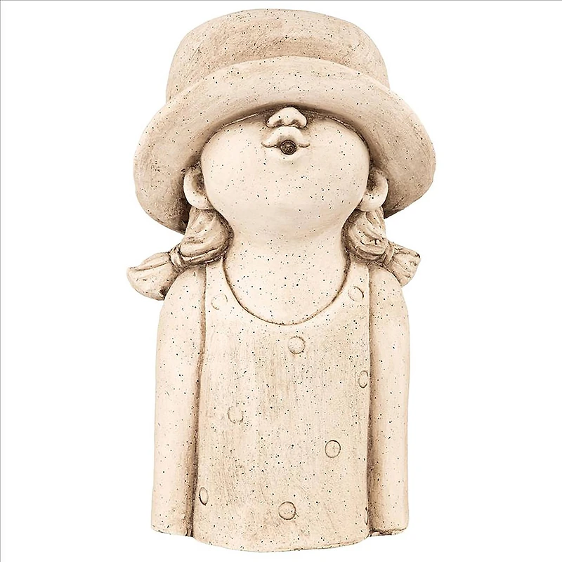 Design Toscano 15.5" Kissy Face Hat Girl Sculptural Planter