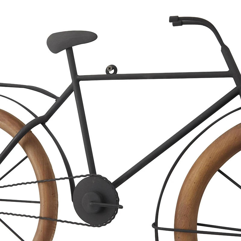 Brown Metal Traditional Bicycle Wall Décor
