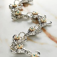 12 Pack: Rhodium Bullhead Metal Beads by Bead Landing™